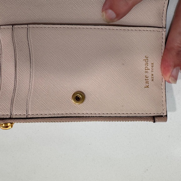 Kate Spade Wallet Colorblock Slim Bifold Pale Dogwood Classic Preowned - Picture 16 of 16